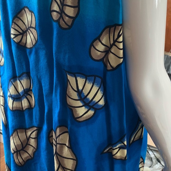 Comfy cobalt blue rayon summer dress with tassels finish beach dress cover-up XL - Picture 9 of 9